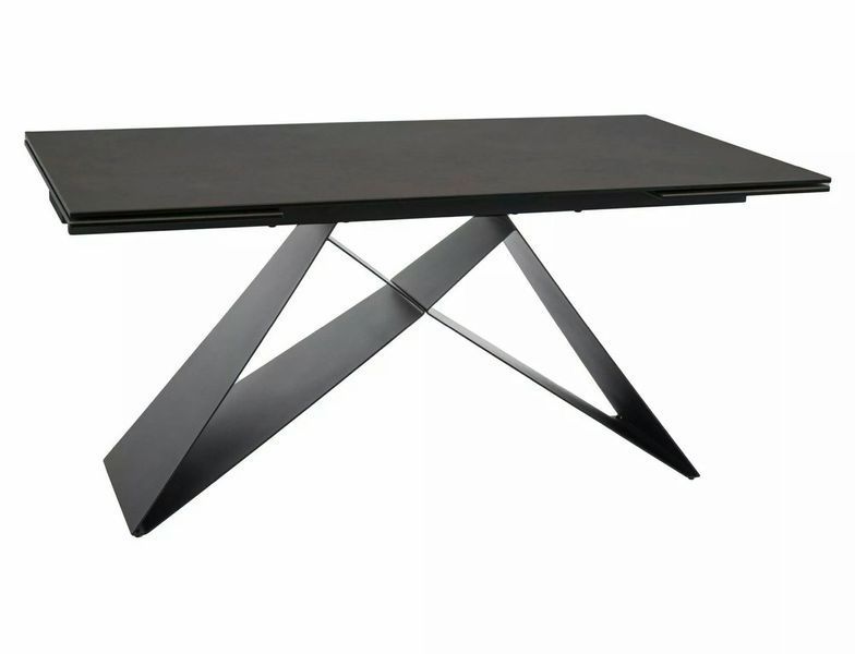 Стол SIGNAL WESTIN CERAMIC 160(240)*90 коричневый OSSIDO BRUNO/черный мат WESTINBROC160 фото