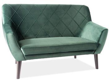 Софа SIGNAL KIER 2 VELVET зеленая/венге BL.78 KIER2V78W фото
