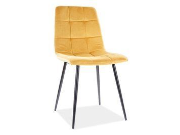 Стул SIGNAL MILA VELVET черный каркас/карри BL.68 MILAVCCU фото