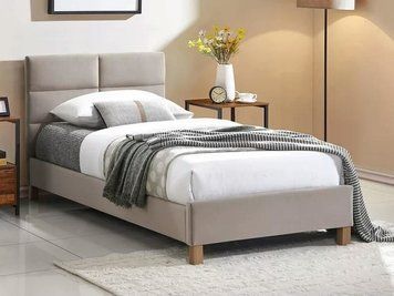 Ліжко SIGNAL SIERRA VELVET 90*200 беж/дуб BL.28 SIERRAV90BED фото