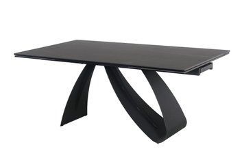 Стіл SIGNAL DIUNA CERAMIC 160(240)X90 чорний мармур Sahar Noir/чорний мат DIUNACC160 фото