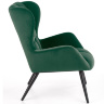 На фото вид сбоку кресла TYRION HALMAR (зеленый)
