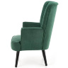 На фото вид сбоку кресла DELGADO HALMAR (зеленый)