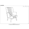 На фото инструкция по сборке кресла DELGADO HALMAR (зеленый) 