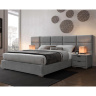Фото кровати LEVANTER HALMAR шириной 160 см с тканевой обивкой серого цвета