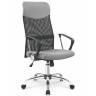 Кресло офисное VIRE 2 HALMAR с обивкой из серой ткани и черной сетки
