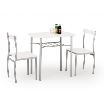 Комплект обеденный HALMAR стол и стулья LANCE (белый)