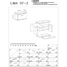 На фото инструкция по сборке тумбы для обуви LIMA ST-2 HALMAR