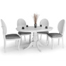 Фото деревянного обеденного стола WILLIAM HALMAR (белый) в комплекте со стульями  HALMAR
