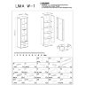 На фото инструкция по сборке витрины LIMA W-1 HALMAR (белый)