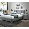 Кровать SANDY 2 HALMAR 160 с обивкой из ткани серого цвета