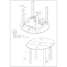 На фото инструкция по сборке обеденного стола RINGO HALMAR (стр. 4/4)