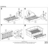 На фото инструкция по сборке кровати SANNA HALMAR 90 (стр. 2/2)