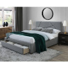 Фото кровати VALERY HALMAR шириной 160 см с тканевой обивкой серого цвета