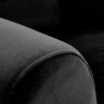 На фото підлокітник розкладного крісла AGUSTIN 2 HALMAR з обивкою із велюрової тканини чорного кольору