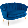 Фото дивану на хромованих ніжках  AMORINITO XL HALMAR в оббивці синього кольору