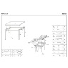 Инструкция по сборке столового комплекта MALCOLM HALMAR (венге)