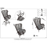 На фото инструкция по сборке кресла IKARO HALMAR