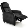 Фото розкладного крісла FELIPE 2 HALMAR (чорний) в напіврозкладеному вигляді