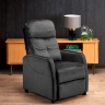 Фото розкладного крісла FELIPE 2 HALMAR з оббивкою з тканини чорного кольору в інтерʼєрі