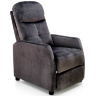 Фото розкладного крісла FELIPE 2 HALMAR з оббивкою з тканини чорного кольору