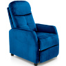 Фото розкладного крісла FELIPE 2 HALMAR з оббивкою з тканини синього кольору