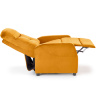 Фото розкладного крісла FELIPE 2 HALMAR (жовтий) в розкладеному вигляді