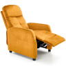 Фото розкладного крісла FELIPE 2 HALMAR (жовтий) в напіврозкладеному вигляді