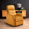 Фото розкладного крісла FELIPE 2 HALMAR з оббивкою з тканини жовтого кольору в інтерʼєрі