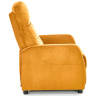 На фото вигляд збоку розкладного крісла FELIPE 2 HALMAR (жовтий)
