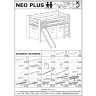 На фото инструкция по сборке двухъярусной кровати NEO PLUS HALMAR белый (стр. 1/4)