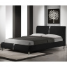 Кровать DAKOTA HALMAR шириной 160 см с обивкой из экокожи черного цвета