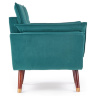 На фото вид сбоку кресла REZZO HALMAR (темно-зеленый)