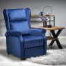Фото раскладного кресла AGUSTIN 2 HALMAR (синий) в интерьере