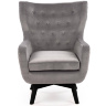 На фото вид спереди кресла MARVEL HALMAR (серый / черный)