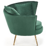 На фото вид сбоку кресла ALMOND HALMAR (зеленый)
