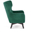 На фото вид сбоку кресла MARVEL HALMAR (зеленый / черный)