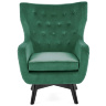 На фото вид спереди кресла MARVEL HALMAR (зеленый / черный)