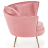 На фото вид сбоку кресла ALMOND HALMAR (розовый)
