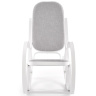 На фото вид спереди кресла-качалки MAX BIS PLUS HALMAR (белый)
