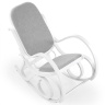 На фото вид сверху кресла-качалки MAX BIS PLUS HALMAR (белый)
