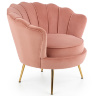 Фото кресла на хромированных ножках AMORINITO HALMAR в обивке розового цвета