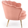 На фото вид сбоку кресла AMORINITO HALMAR (розовый)