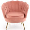 На фото вид спереди кресла AMORINITO HALMAR (розовый)