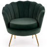 На фото вид спереди кресла AMORINITO HALMAR (зеленый)