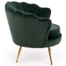 На фото вид сбоку кресла AMORINITO HALMAR (зеленый)