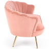 На фото вид сбоку кресла AMORINITO XL HALMAR (розовый)