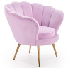Фото кресла на хромированных ножках AMORINO HALMAR в обивке светло-розового цвета
