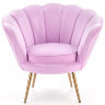 На фото вид спереди кресла AMORINO HALMAR (розовый)