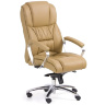 Кресло офисное FOSTER HALMAR с обивкой из натуральной кожи светло-коричневого цвета